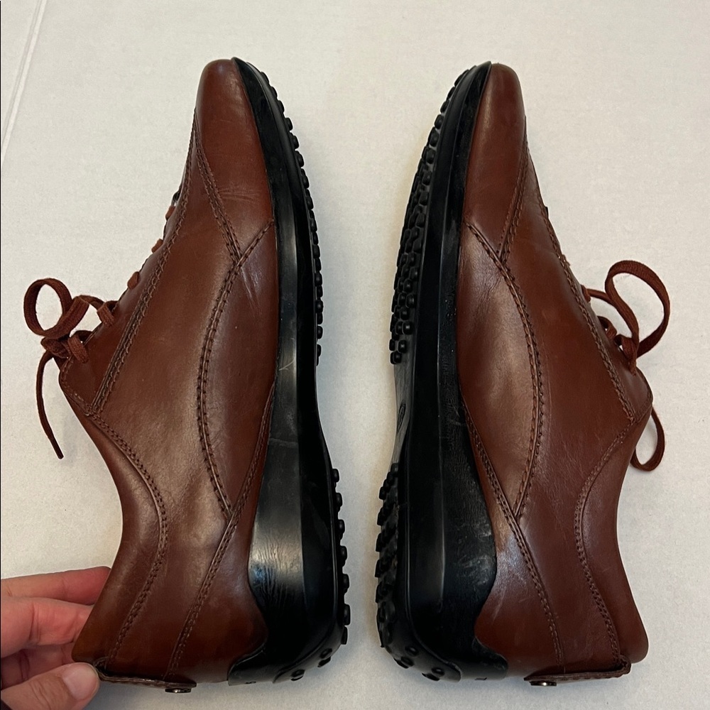 TOD’S WOMENS BROWN LEATHER DRIVING SHOES SIZE 38.5 - Picture 13 of 16